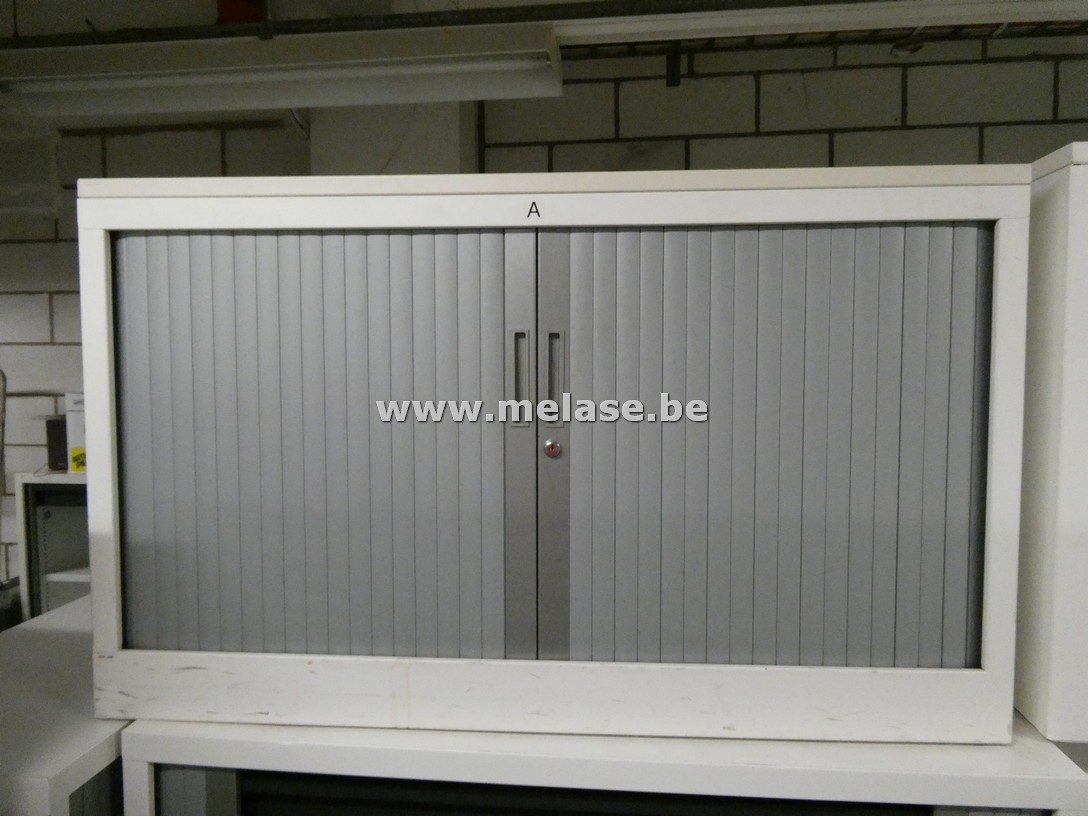 Metalen bureelkast "grijze schuifdeuren"