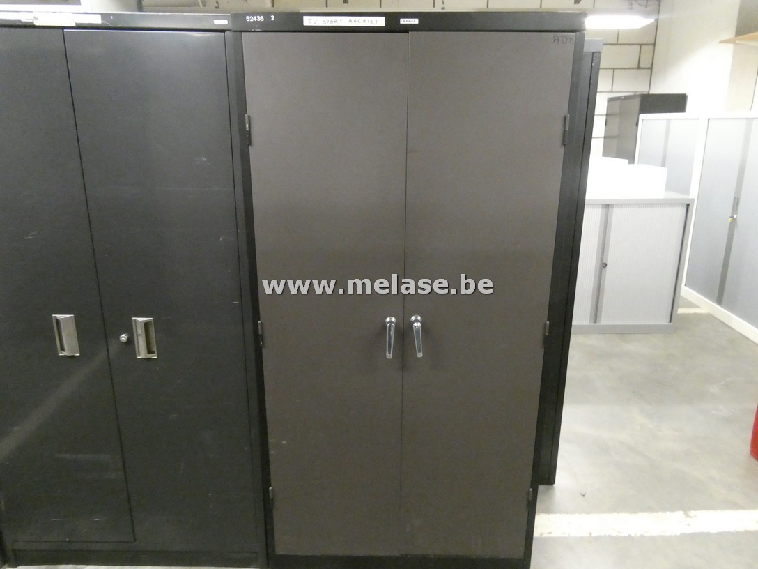 Bureelkast "donkerbruin/zwart"